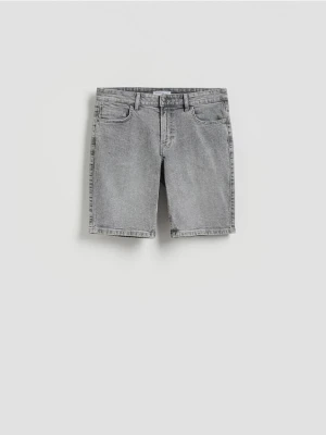 Reserved - Jeansowe szorty slim fit - jasnoszary
