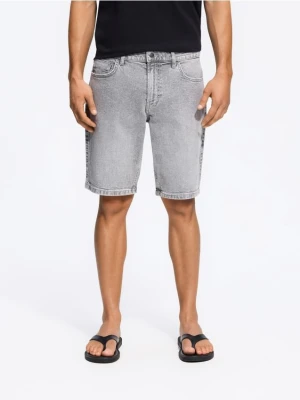 Reserved - Jeansowe szorty slim fit - jasnoszary