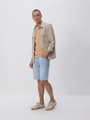 Reserved - Jeansowe szorty slim fit - niebieski