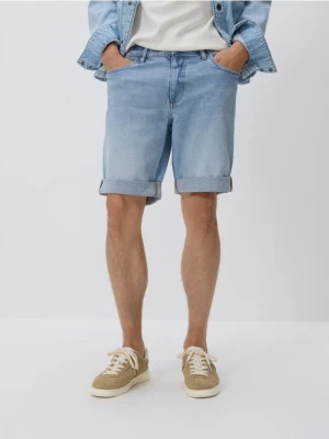 Reserved - Jeansowe szorty slim fit - niebieski