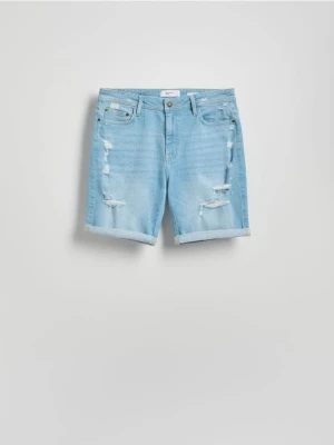 Reserved - Jeansowe szorty slim fit - niebieski