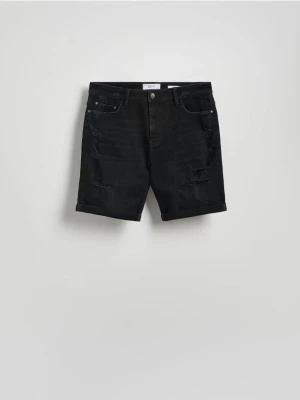Reserved - Jeansowe szorty slim fit - szary