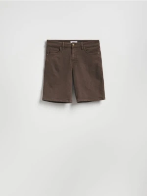 Reserved - Jeansowe szorty straight - dark grey jeans