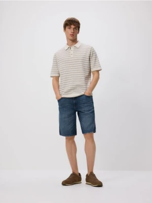 Reserved - Jeansowe szorty straight - indigo jeans