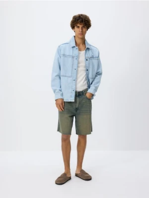 Reserved - Jeansowe szorty straight - indigo jeans