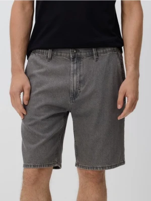 Reserved - Jeansowe szorty straight - jasnoszary