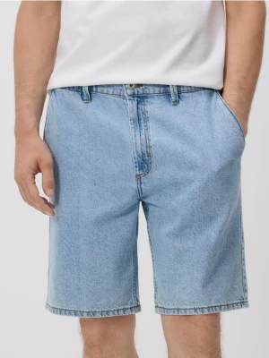 Reserved - Jeansowe szorty straight - niebieski