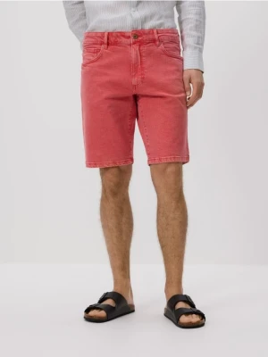 Reserved - Jeansowe szorty straight - pomarańczowy