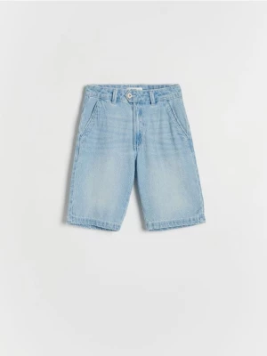 Reserved - Jeansowe szorty wide leg - niebieski