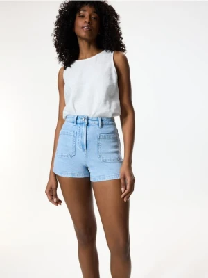 Reserved - Jeansowe szorty z kieszeniami - niebieski