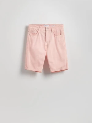 Reserved - Jeansowe szorty z lyocellem - pomarańczowy