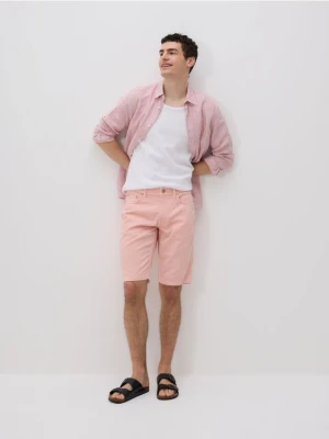 Reserved - Jeansowe szorty z lyocellem - pomarańczowy