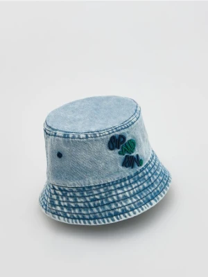 Reserved - Jeansowy bucket hat - granatowy