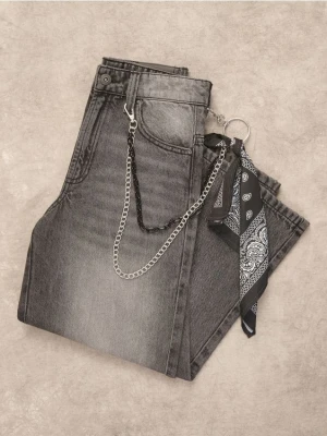 Reserved - Jeansy baggy - czarny