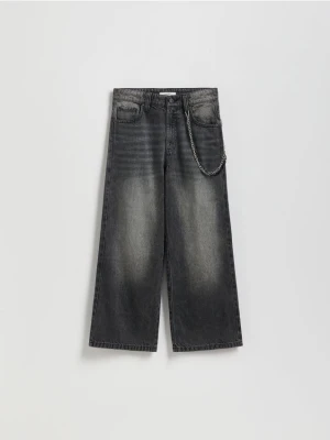 Reserved - Jeansy baggy - czarny