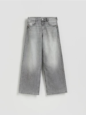 Reserved - Jeansy baggy fit - jasnoszary