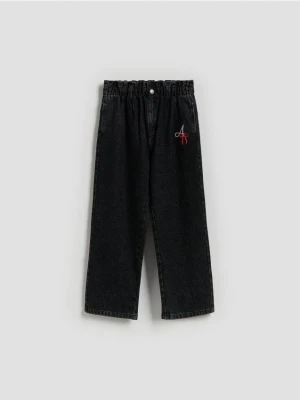 Reserved - Jeansy baggy fit z prostą nogawk - czarny