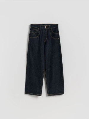 Reserved - Jeansy baggy - granatowy