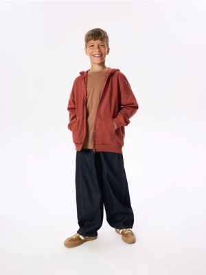 Reserved - Jeansy baggy - granatowy