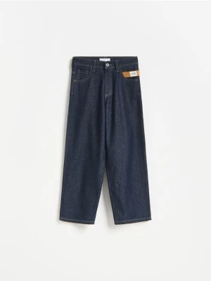 Reserved - Jeansy baggy - granatowy