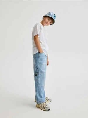 Reserved - Jeansy baggy - niebieski