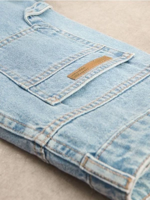 Reserved - Jeansy baggy - niebieski