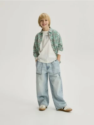 Reserved - Jeansy baggy - niebieski