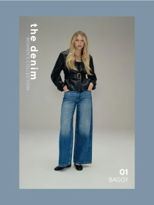 Reserved - Jeansy baggy - niebieski