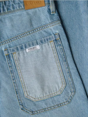 Reserved - Jeansy baggy - niebieski