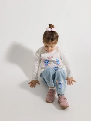 Reserved - Jeansy baggy straight Lilo i Stich - niebieski