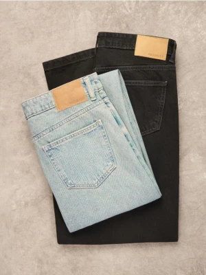 Reserved - Jeansy baggy tapered - czarny