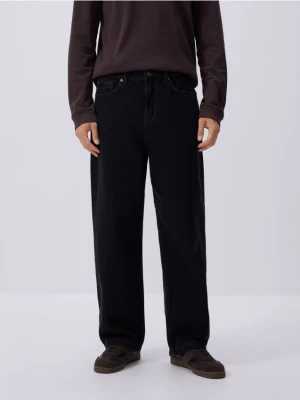 Reserved - Jeansy baggy tapered - czarny
