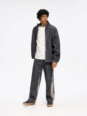 Reserved - Jeansy baggy tapered - szary