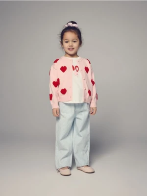 Reserved - Jeansy baggy w paski - niebieski