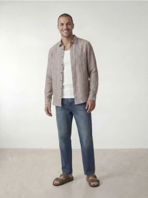 Reserved - Jeansy baggy z efektem sprania - indigo jeans