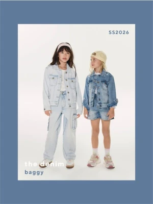 Reserved - Jeansy baggy z kieszeniami cargo - niebieski