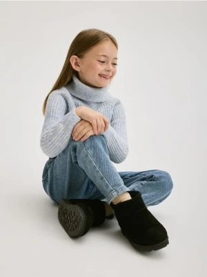 Reserved - Jeansy baggy z ociepleniem - niebieski