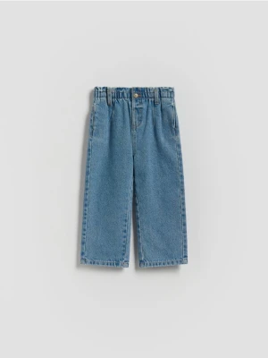 Reserved - Jeansy baggy z prostą nogawką - niebieski