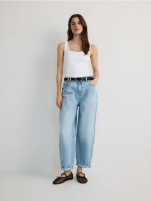 Reserved - Jeansy balloon fit - niebieski