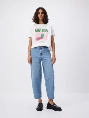 Reserved - Jeansy balloon - niebieski