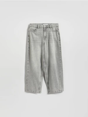 Reserved - Jeansy barrel fit - jasnoszary