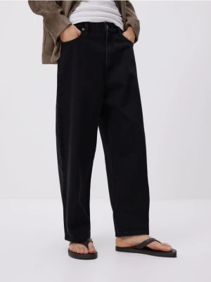 Reserved - Jeansy barrel leg - czarny