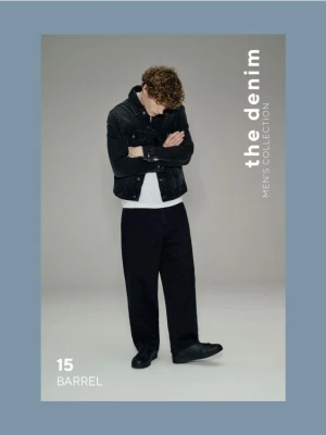 Reserved - Jeansy barrel leg - czarny