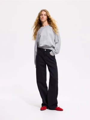 Reserved - Jeansy barrel leg - czarny