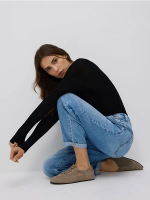 Reserved - Jeansy barrel leg - niebieski