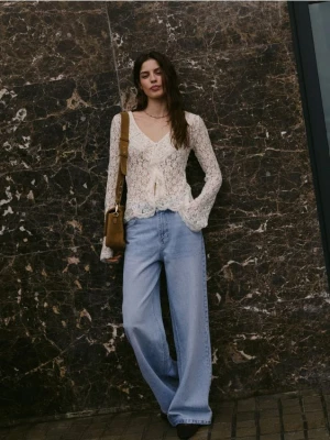 Reserved - Jeansy barrel leg - niebieski