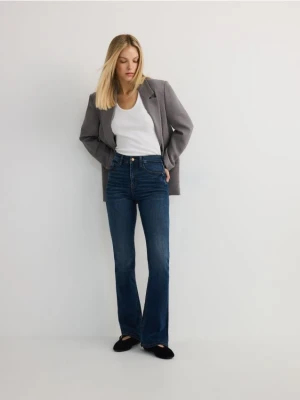 Reserved - Jeansy bootcut - granatowy
