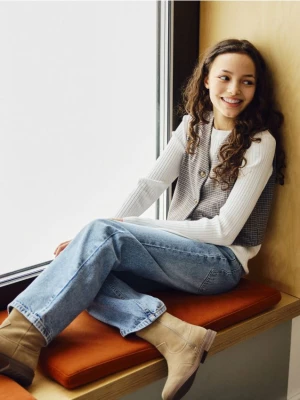 Reserved - Jeansy bootcut - niebieski