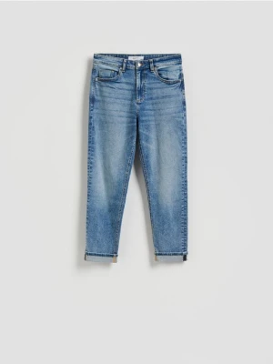 Reserved - Jeansy Boyfriend - niebieski