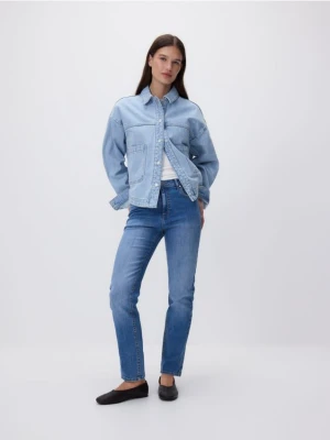 Reserved - Jeansy boyfriend - niebieski